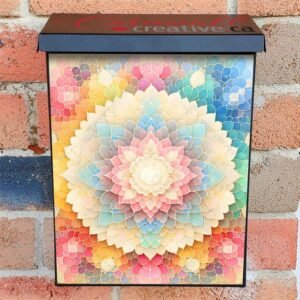 Beautiful Aura Mandala Colonial Mailbox Cover
