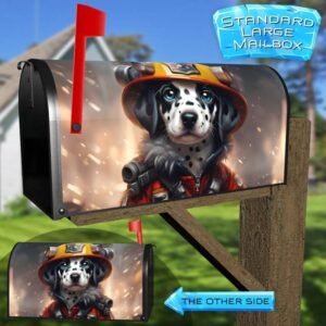 Lovely Firefighter Dalmatian Rural Farm Mailbox Cover