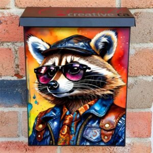 Raccoon in Sunglasses 2 Colonial Mailbox Cover