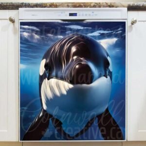 Beautiful Killer Whale in the Ocean Magnetic Dishwasher Door Cover