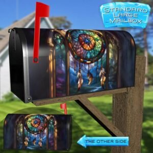 Stained Glass Native Dreamcatcher Rural Farm Mailbox Cover