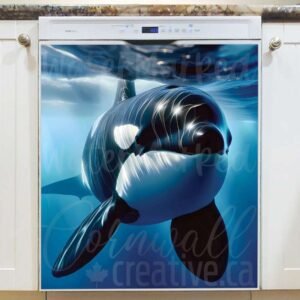 Majestic Orca in the Ocean Magnetic Dishwasher Door Cover