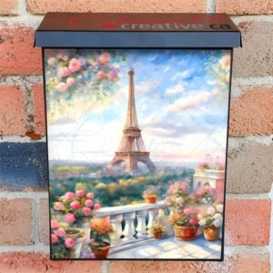 Beautiful Balcony in Paris Colonial Mailbox Cover