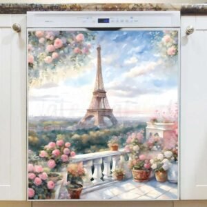 Beautiful Balcony in Paris Magnetic Dishwasher Door Cover