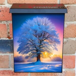 Snowy Winter Tree Colonial Mailbox Cover