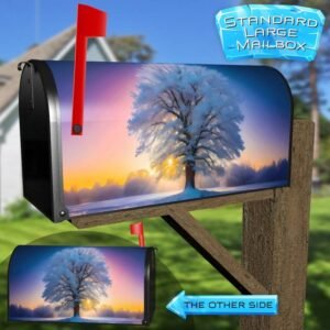 Snowy Winter Tree Rural Farm Mailbox Cover