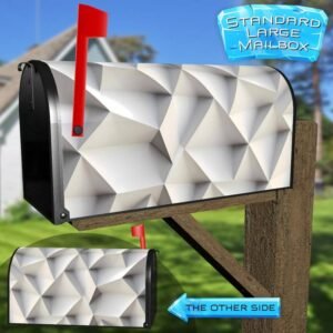 Abstract White Pattern Rural Farm Mailbox Cover