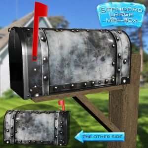 Rusted Metal Door Rural Farm Mailbox Cover