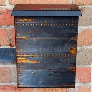 Rusty Metal Sheets Colonial Mailbox Cover