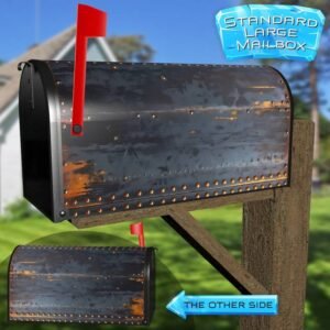 Rusty Metal Sheets Rural Farm Mailbox Cover