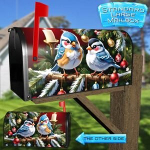 Christmas Birds on the Tree Rural Farm Mailbox Cover