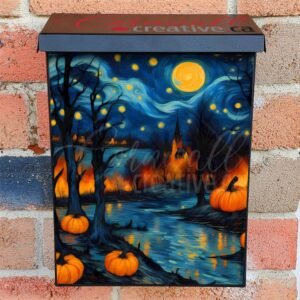 Starry October Night Colonial Mailbox Cover