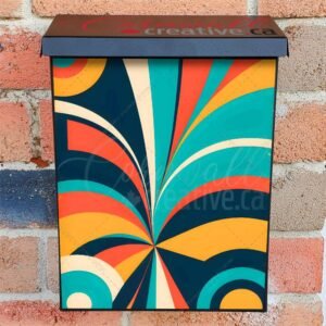 Colorful Retro Design Colonial Mailbox Cover