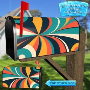 Colorful Retro Design Rural Farm Mailbox Cover