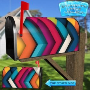 Geometrical Retro Design Rural Farm Mailbox Cover