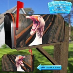 Scream by Edvard Munch with a Goose  Rural Farm Mailbox Cover