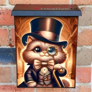 Elegant Cat Gentleman in the Palace Colonial Mailbox Cover