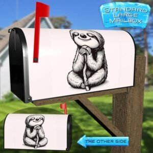 Cute Meditating Zen Sloth  Rural Farm Mailbox Cover