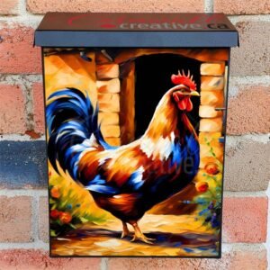 Tuscan Farmhouse Rooster Colonial Mailbox Cover