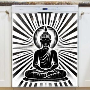 Relaxing Buddha Magnetic Dishwasher Door Cover