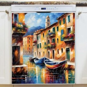Summer Day at the Canal Magnetic Dishwasher Door Cover