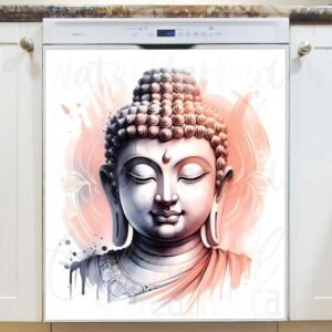 Beautiful Buddha Portrait  Magnetic Dishwasher Door Cover