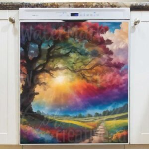 Rainbow Clouds Above the Valley Magnetic Dishwasher Door Cover