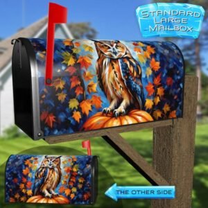 Gorgeous Autumn Owl Rural Farm Mailbox Cover