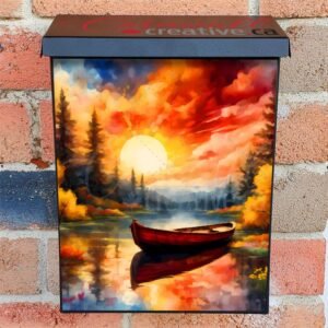 Fishing Boat on the Lake Colonial Mailbox Cover