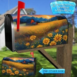 Farmhouse in the Valley Rural Farm Mailbox Cover