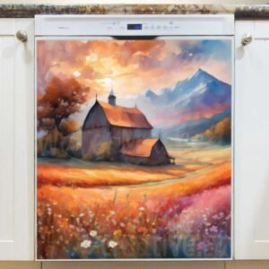 Rustic Barn in the Valley Magnetic Dishwasher Door Cover
