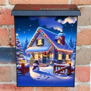 Cute Snowman at the Cottage Colonial Mailbox Cover