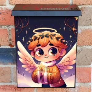 Christmas Angel Boy Colonial Mailbox Cover