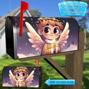 Christmas Angel Boy Rural Farm Mailbox Cover