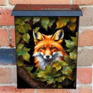 Beautiful Fox in the Bush Colonial Mailbox Cover