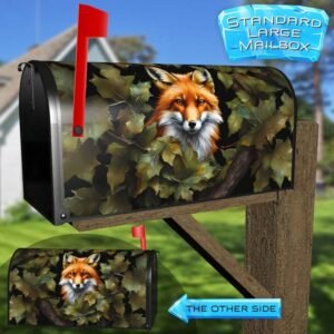 Beautiful Fox in the Bush Rural Farm Mailbox Cover