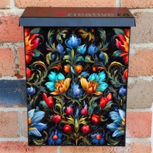 Russian Floral Design Colonial Mailbox Cover