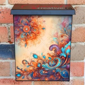 Pastel Indian Folklore Design Colonial Mailbox Cover