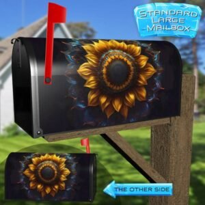 Blooming Sunflower Mandala Rural Farm Mailbox Cover