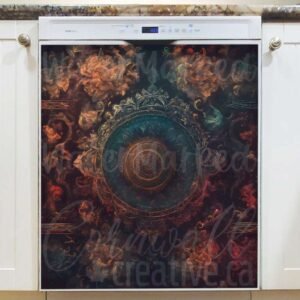 Abstract Indian Design Magnetic Dishwasher Door Cover