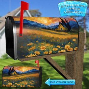 Cottage in the Valley Rural Farm Mailbox Cover