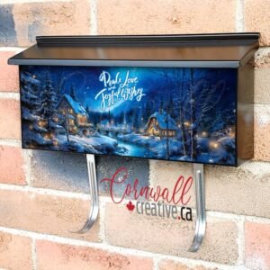 Peaceful Christmas Night Wall-mounted Townhouse Mailbox Cover