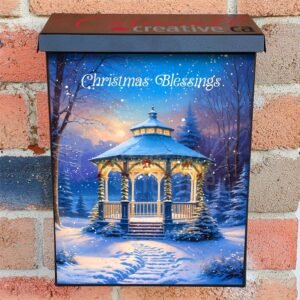 Beautiful Christmas Gazebo Colonial Mailbox Cover
