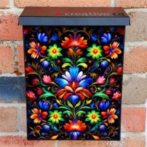 Colorful Bohemian Flowers Colonial Mailbox Cover