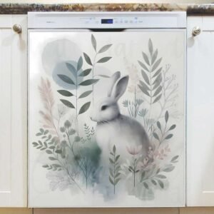 Scandinavian Folklore Rabbit Magnetic Dishwasher Door Cover