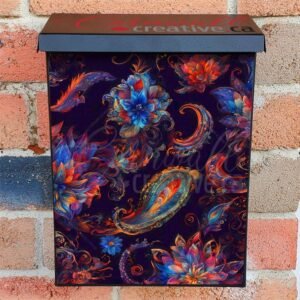 Gorgeous Bohemian Floral Pattern Colonial Mailbox Cover