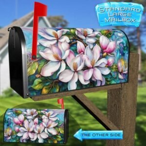 Beautiful Blooming Magnolias Rural Farm Mailbox Cover