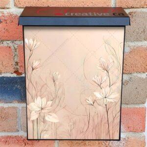 Minimalist Zen Mid Century Botanical Art 12 Colonial Mailbox Cover