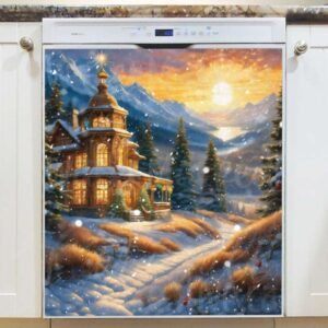 Lovely Christmas Sunset Magnetic Dishwasher Door Cover