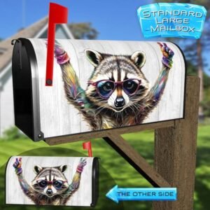 Raccoon in Sunglasses Rural Farm Mailbox Cover